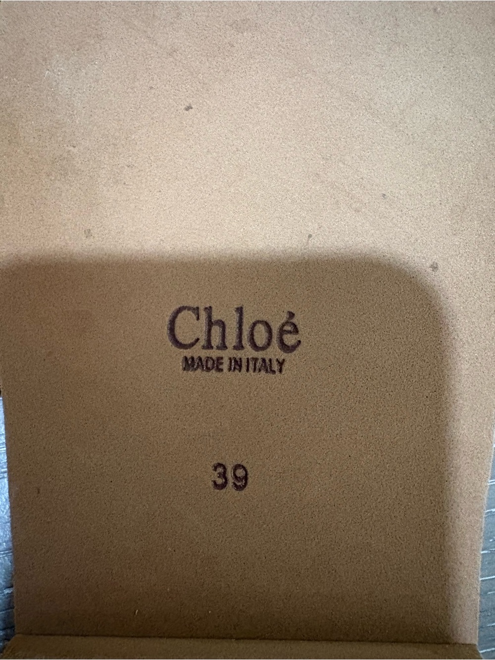 Chloé Beige Canvas Logo Slide Sandals with Tan Footbed - Picture 4 of 4